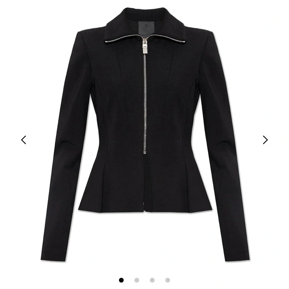 New Givenchy Peplum Wool-Mohair Zip Up Jacket Size 38 - Picture 14 of 15